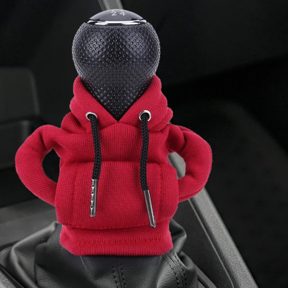 VIKEFON Car Gear Shift Washable Hoodie Decoration Funny Car Shift Lever Handle Kit Creative Universal Car Interior Accessories