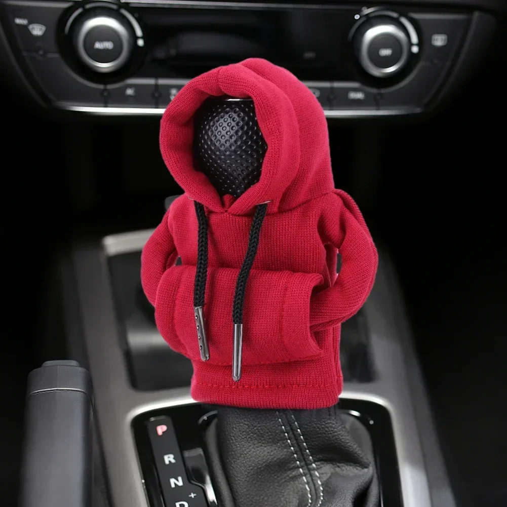 VIKEFON Car Gear Shift Washable Hoodie Decoration Funny Car Shift Lever Handle Kit Creative Universal Car Interior Accessories