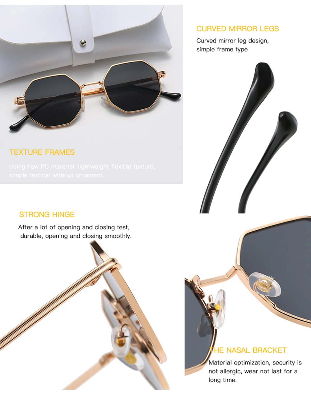 MUSELIFE Polygon Sunglasses Men Vintage Octagon Metal Sunglasses for Women Luxury Brand Goggle Sun Glasses Ladies Gafas De Sol